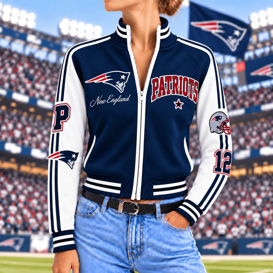 Premium NFL x NE Exclusive Retro Game Day Mockneck Zipper Cardigan for Football Lovers