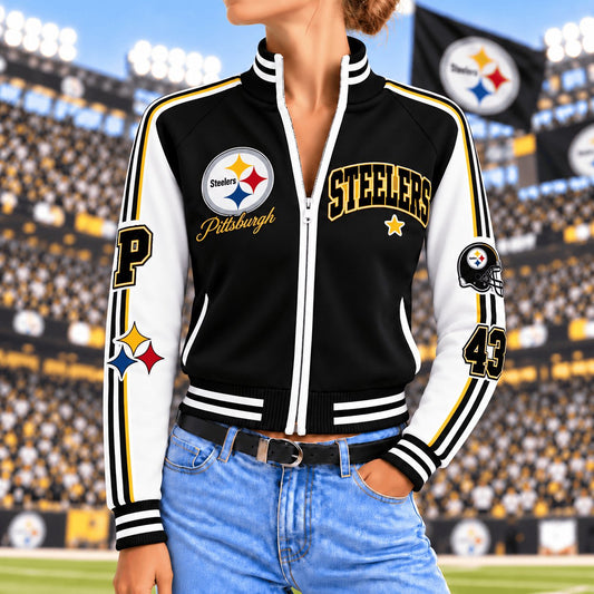 Premium NFL x PIT Exclusive Retro Game Day Mockneck Zipper Cardigan for Football Lovers