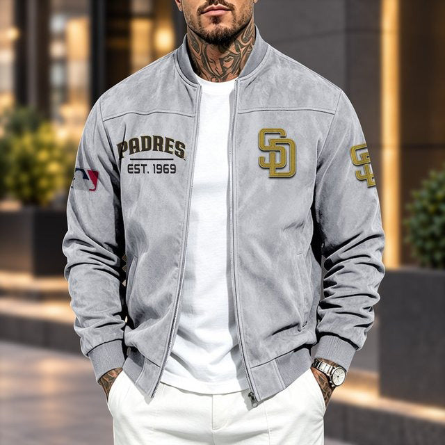 SDP x MLB Suede Bomber Jacket