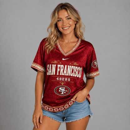 SF49 Premium NFL Classic Floral Satin Shirt