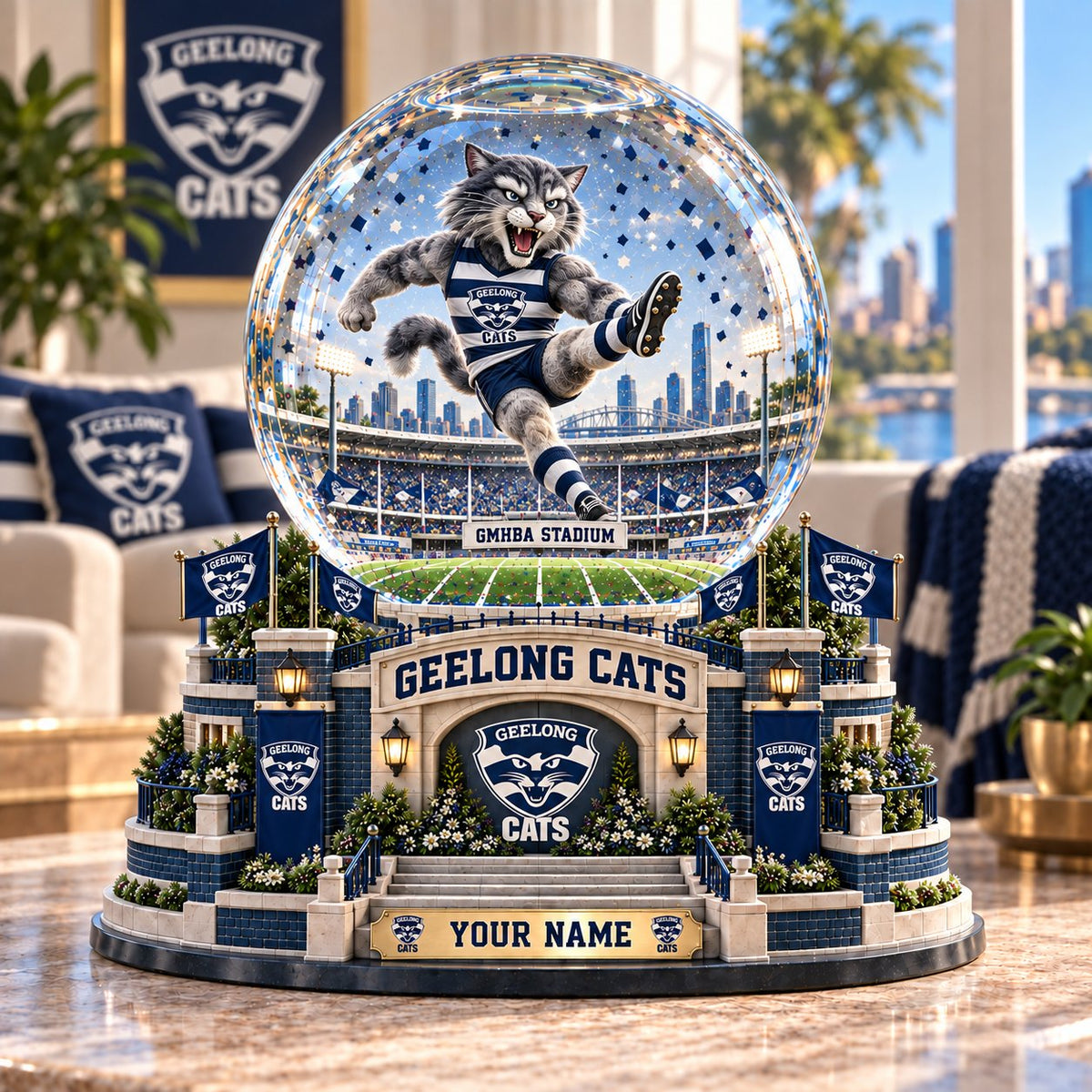 SIGNATURE AFL X GEE EXCLUSIVE UNIQUE PERSONALIZED Acrylic Block Plaque Mascot Team Gifts For Fan