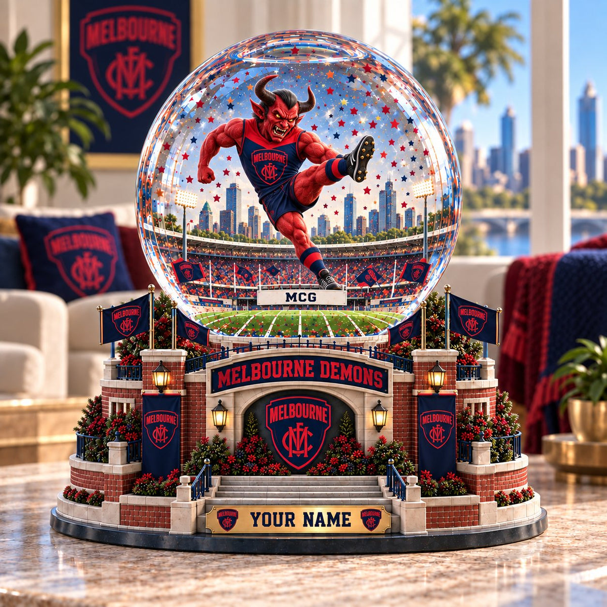 SIGNATURE AFL X MEL EXCLUSIVE UNIQUE PERSONALIZED Acrylic Block Plaque Mascot Team Gifts For Fan