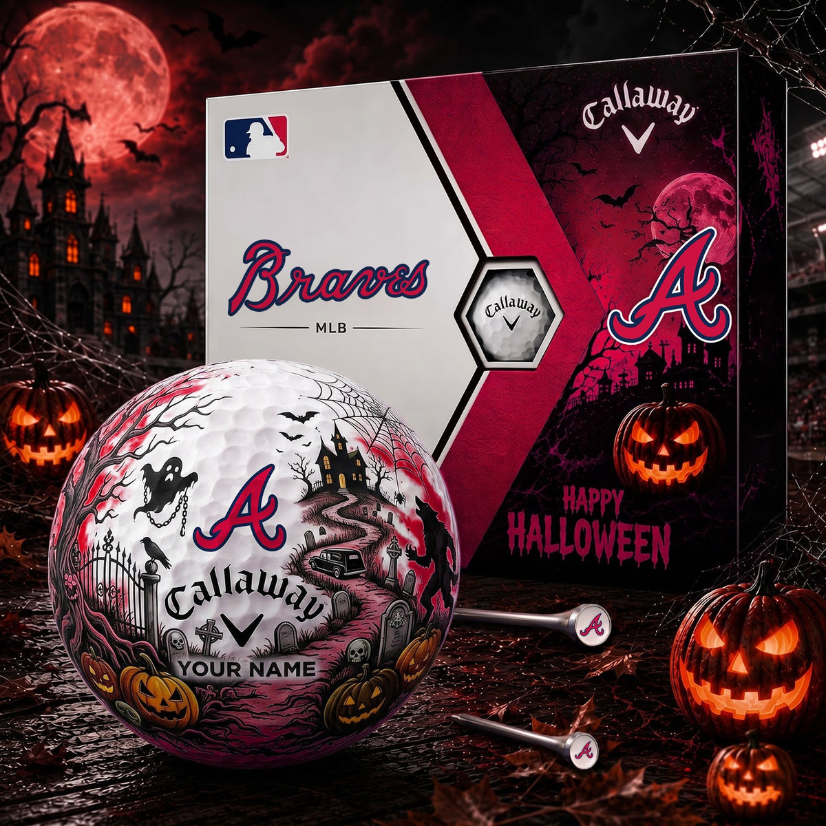 SIGNATURE MLB X AB EXCLUSIVE PERSONALIZED HALLOWEEN HAUNTED GOLF BALL – LIMITED EDITION