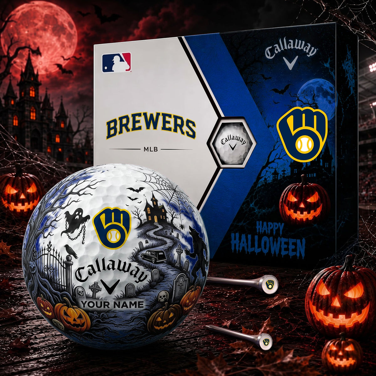 SIGNATURE MLB X MB EXCLUSIVE PERSONALIZED HALLOWEEN HAUNTED GOLF BALL – LIMITED EDITION