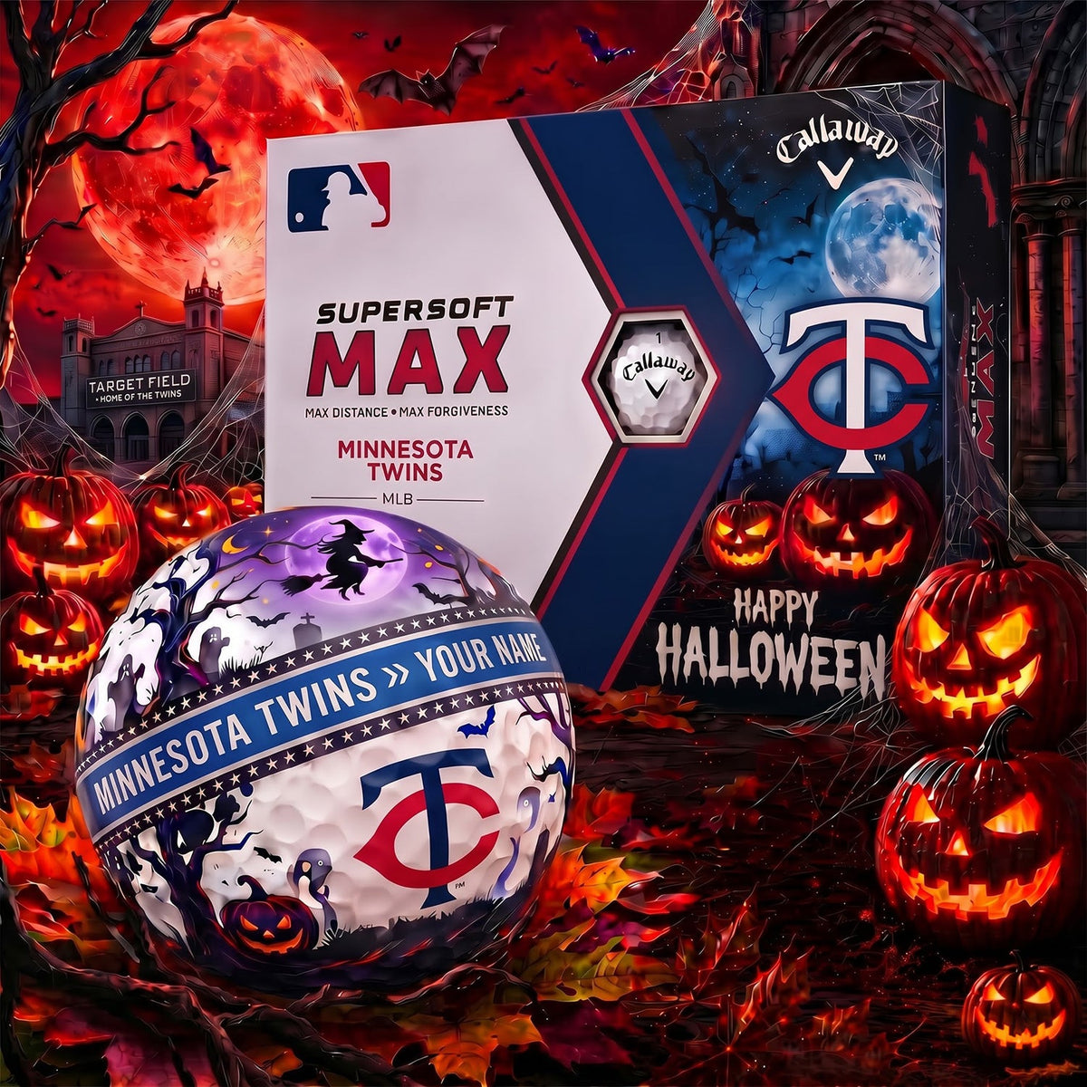SIGNATURE MLB X MT EXCLUSIVE PERSONALIZED HALLOWEEN HORROR FAIRWAY V3 GOLF BALL COLLECTION