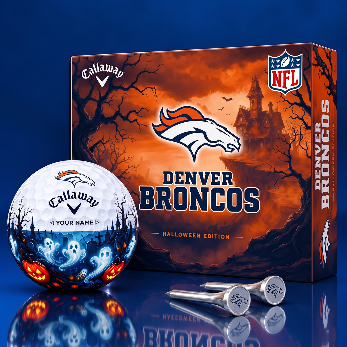 SIGNATURE NFL X DB DELUXE PERSONALIZED HALLOWEEN HORROR FAIRWAY V6 GOLF BALL COLLECTION
