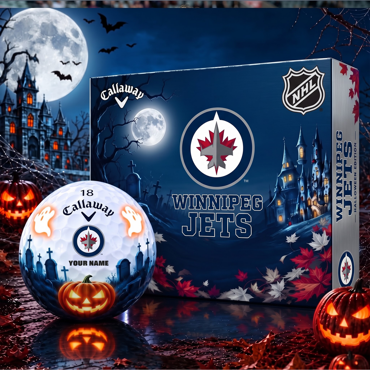 SIGNATURE NHL X NYJ DELUXE PERSONALIZED HALLOWEEN HORROR FAIRWAY SERIES V3 GOLF BALL COLLECTION