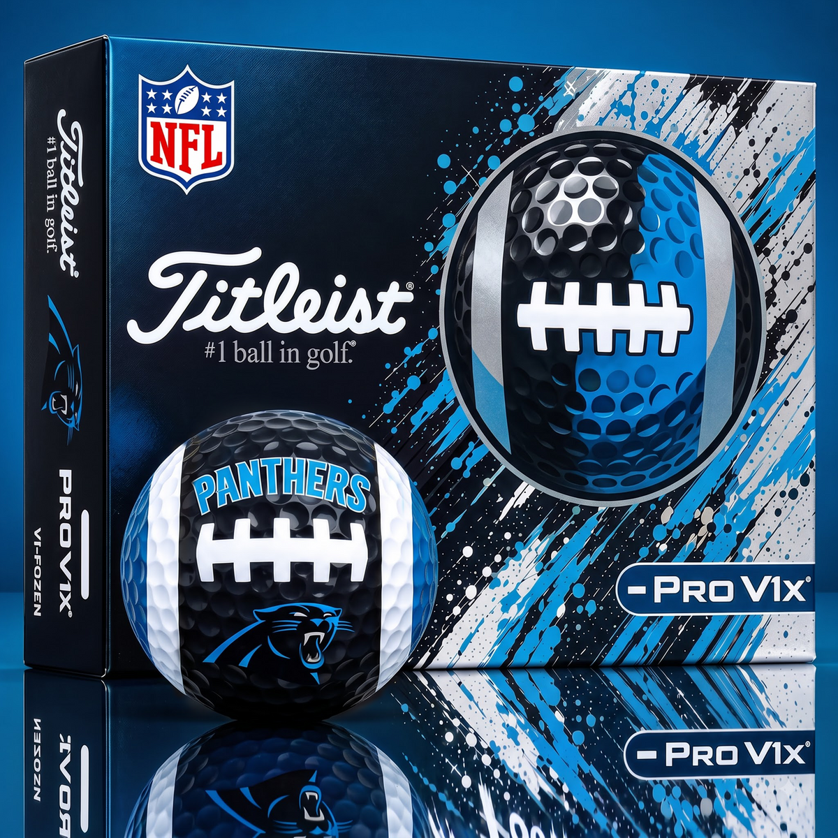 SIGNATURE TITLIEST X NFL CP Bespoke 3D Gridiron Rugby Golf Ball SET  Edition
