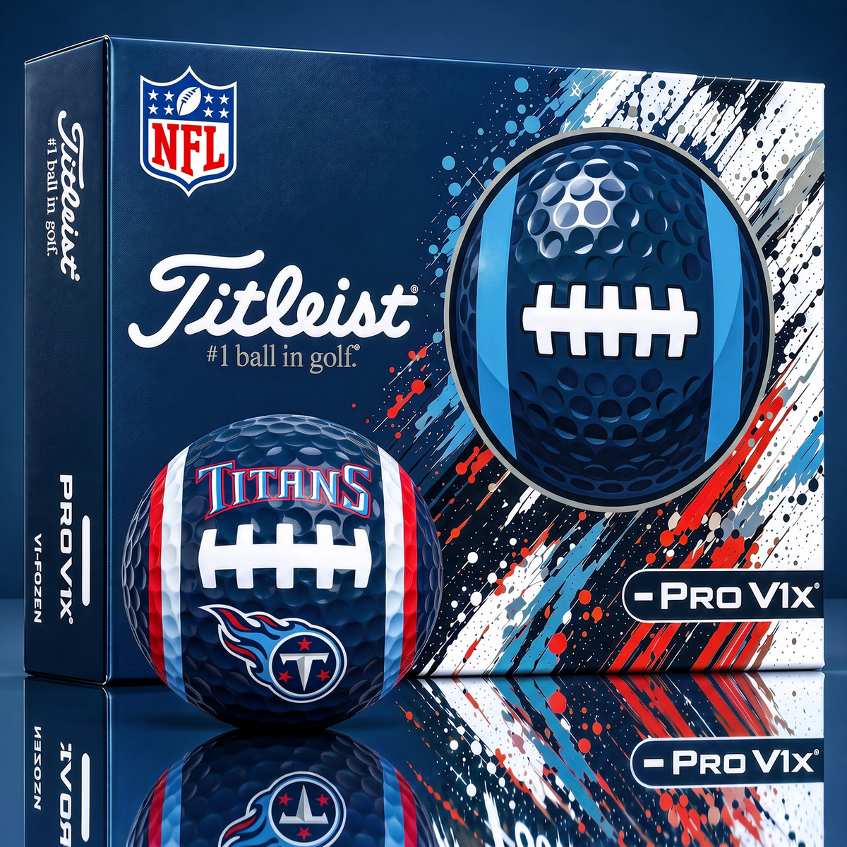 SIGNATURE TITLIEST X NFL TT Bespoke 3D Gridiron Rugby Golf Ball SET  Edition