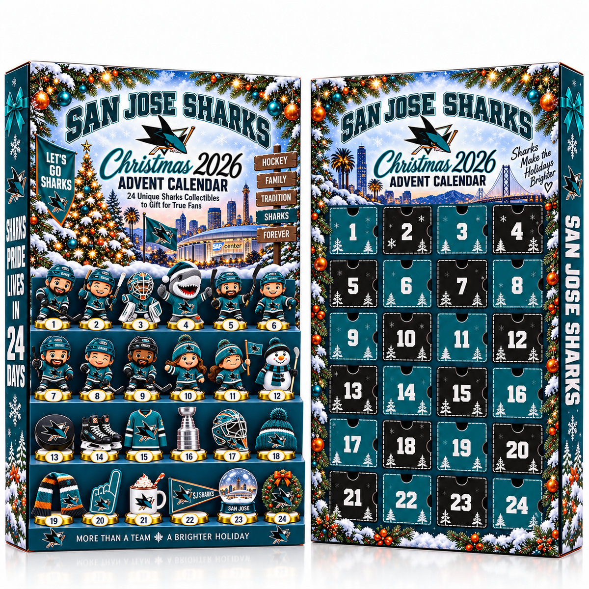 SJS x NHL team Advent Calendar Box New Style For Fan