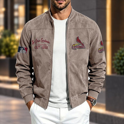 SLC x MLB Suede Bomber Jacket