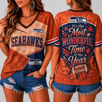 SS Premium NFL Fall Game Day V-Neck Shirt