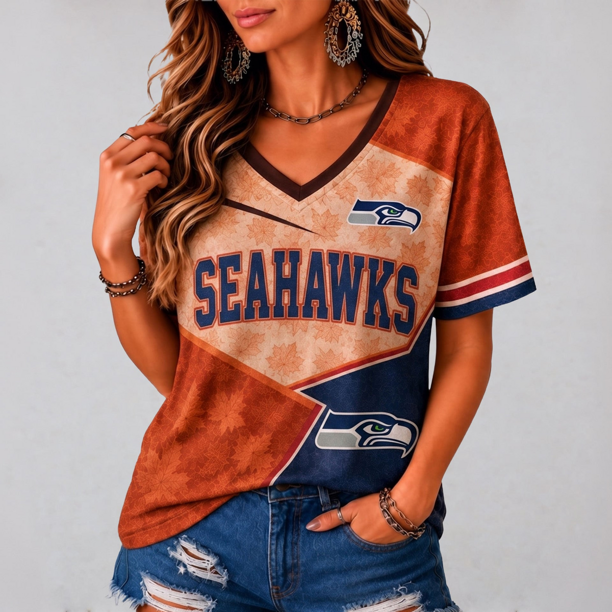 SS Premium NFL Fall Game Day V-Neck Shirt