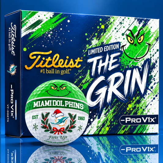 Signature Titleist X MD Bespoke 3D Festive Grinch Golf Ball Collector Set Limited Christmas Edition