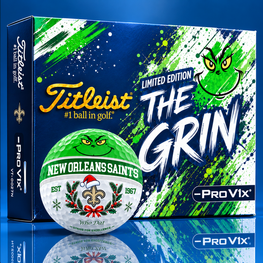 Signature Titleist X NOS Bespoke 3D Festive Grinch Golf Ball Collector Set Limited Christmas Edition