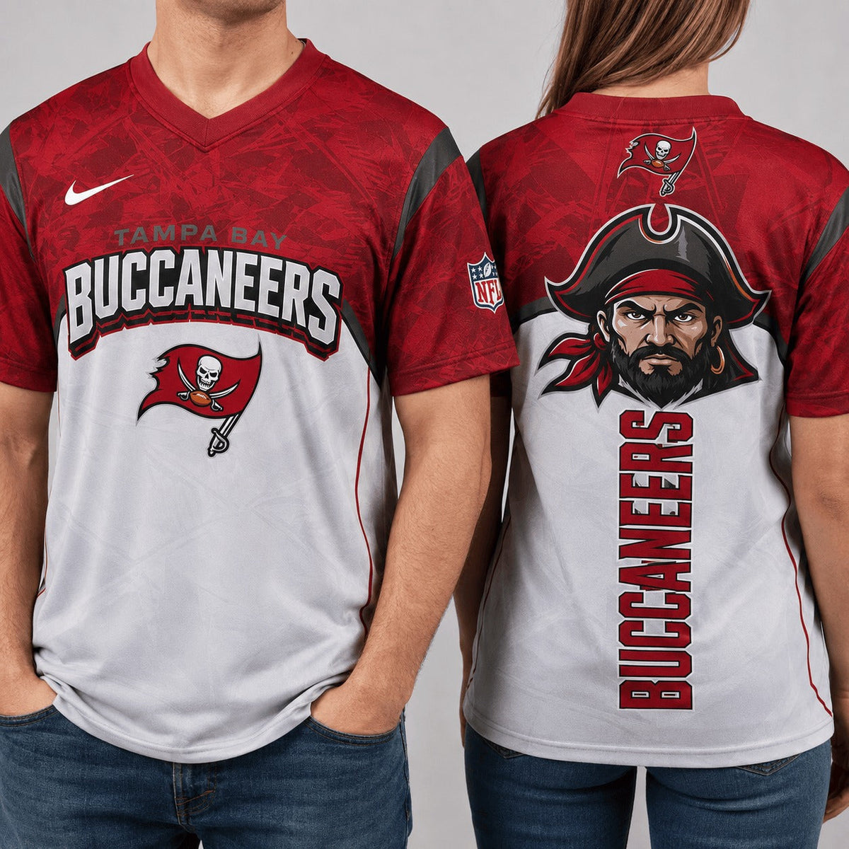 TBB Premium NFL Power Graphic 3D V-neck Shirt