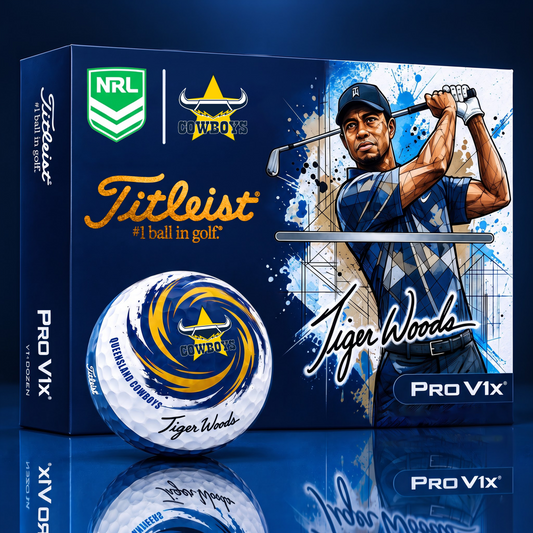 TITLEIST  x Signature NRL NQC BESPOKE 94th Anniversary Edition V3 Golf Balls – Tiger Woods Signature Edition