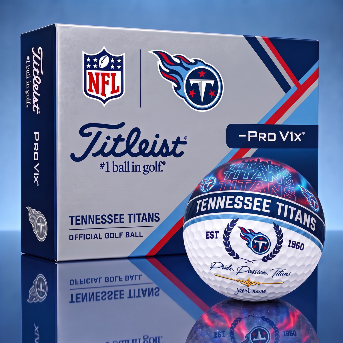 TITLIEST X SIGNATURE NFL TT EXCLUSIVE BESPOKE NAME GALAXY  GOLF BALL V3  LIMITED EDITION