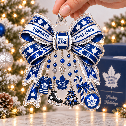 TOR x NHL Christmas KICKOFF Premium Personalized Acrylic Ornament Gift For Fan Hockey Men Women