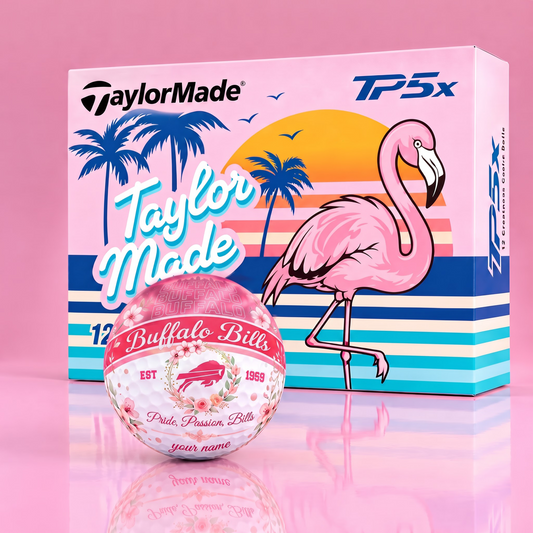 TP5X TAYLOR X PREMIUM NFL BB PERSONALIZED 3D FLORAL NEON GOLF BALL FOR WOMEN TOURNAMENT LIMITED EDITION