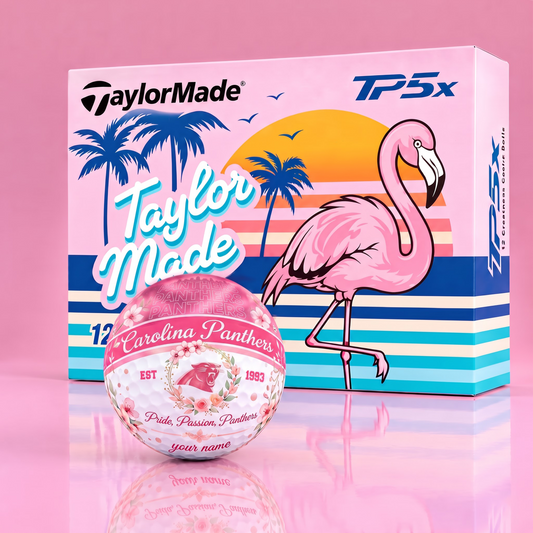 TP5X TAYLOR X PREMIUM NFL CP PERSONALIZED 3D FLORAL NEON GOLF BALL FOR WOMEN TOURNAMENT LIMITED EDITION