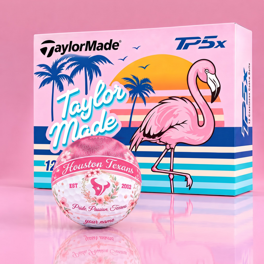 TP5X TAYLOR X PREMIUM NFL HT PERSONALIZED 3D FLORAL NEON GOLF BALL FOR WOMEN TOURNAMENT LIMITED EDITION