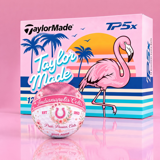 TP5X TAYLOR X PREMIUM NFL IC PERSONALIZED 3D FLORAL NEON GOLF BALL FOR WOMEN TOURNAMENT LIMITED EDITION
