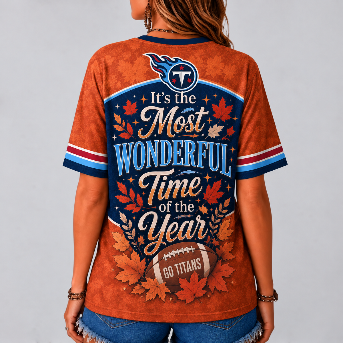 TT Premium NFL Fall Game Day V-Neck Shirt