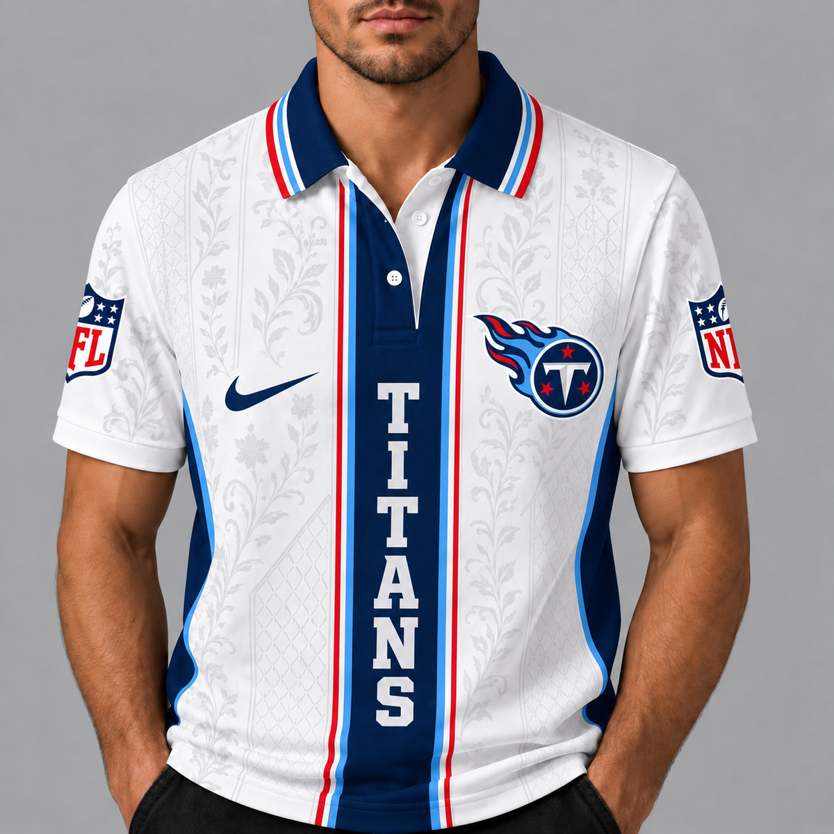 TT Premium NFL Floral Elegance Menƒ??s Polo Shirt