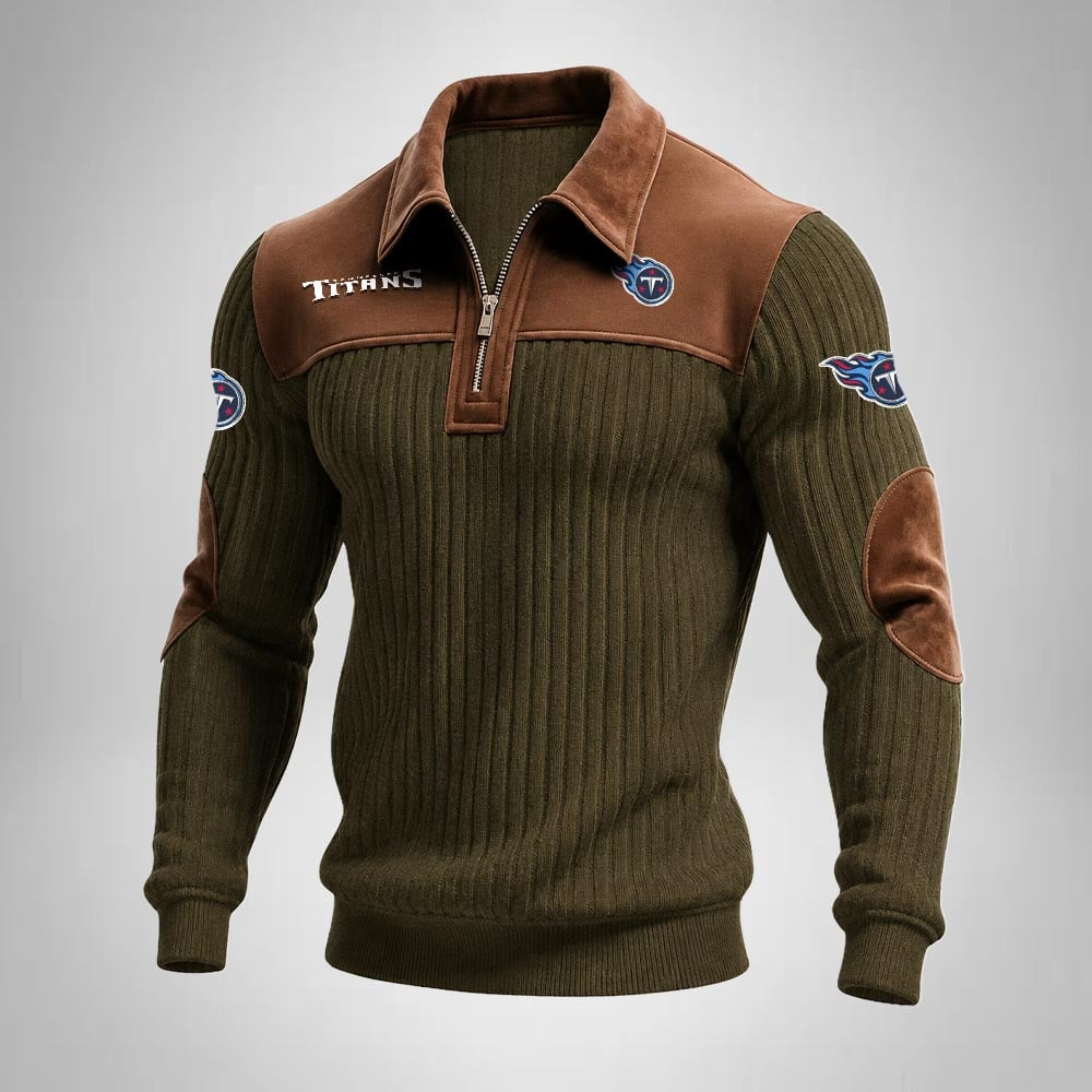 TT x NFL Men‘s Suede Zip-up Polo Shirt