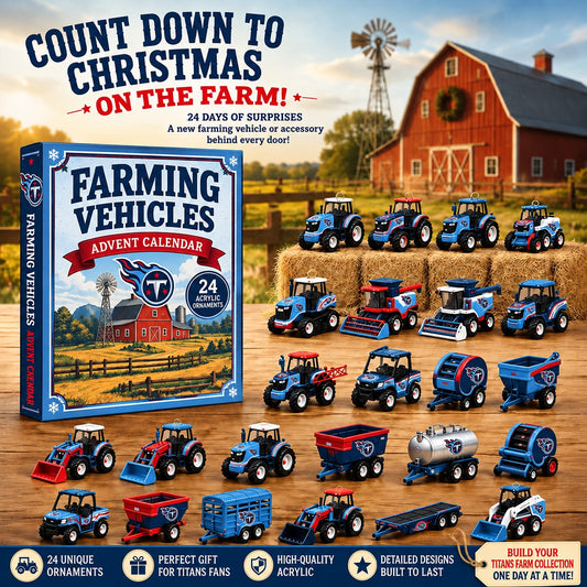 TT x NFL Personalized 24 Days Of Farming Vehicles Advent Calendar Blink Box