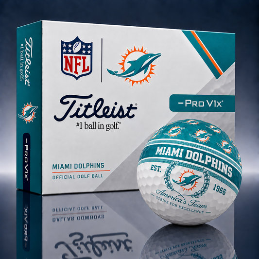 Titleist X Premium NFL MIA PERSONALIZED GOLF BALL LIMITED EDITION  V5