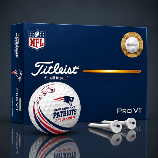 Titleist X Premium NFL NE PERSONALIZED GOLF BALL LIMITED EDITION  V4