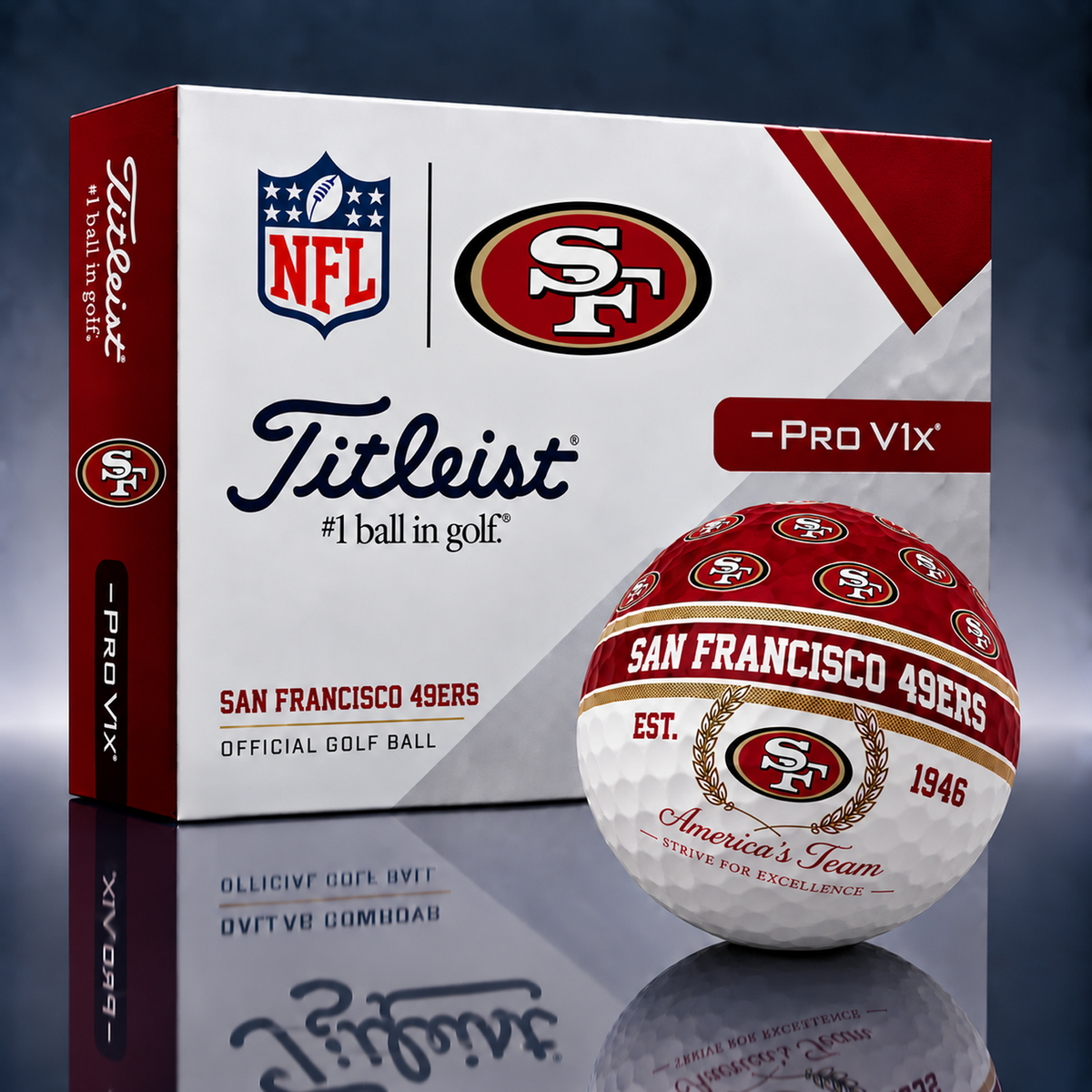 Titleist X Premium NFL SF PERSONALIZED GOLF BALL LIMITED EDITION  V5