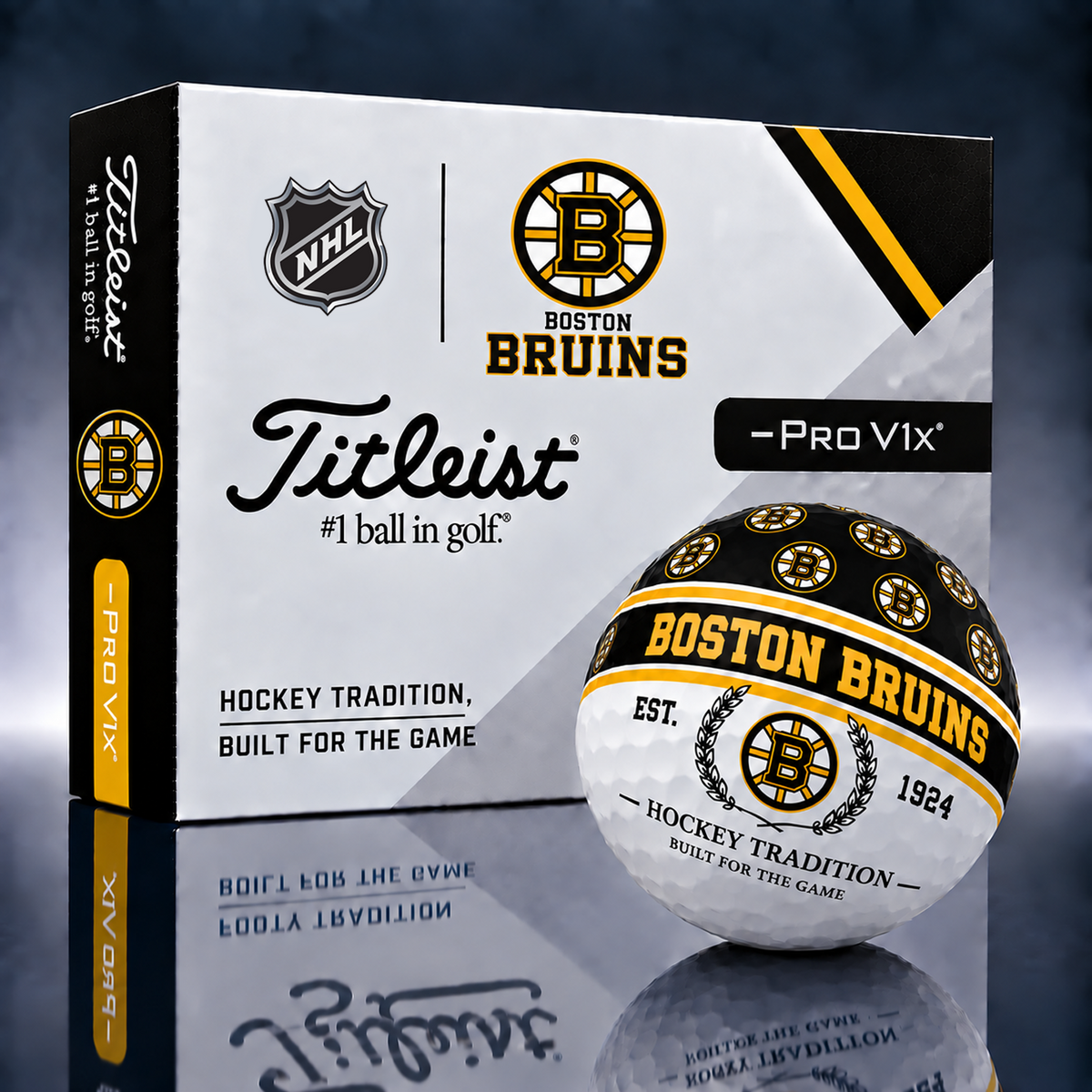 Titleist X Premium NHL x BOS PERSONALIZED GOLF BALL LIMITED EDITION  V5