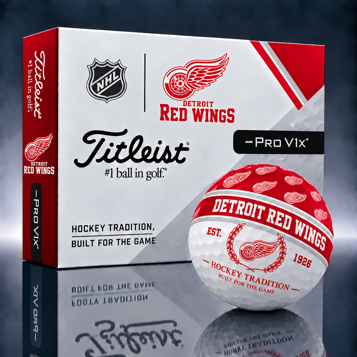Titleist X Premium NHL x DET PERSONALIZED GOLF BALL LIMITED EDITION  V5