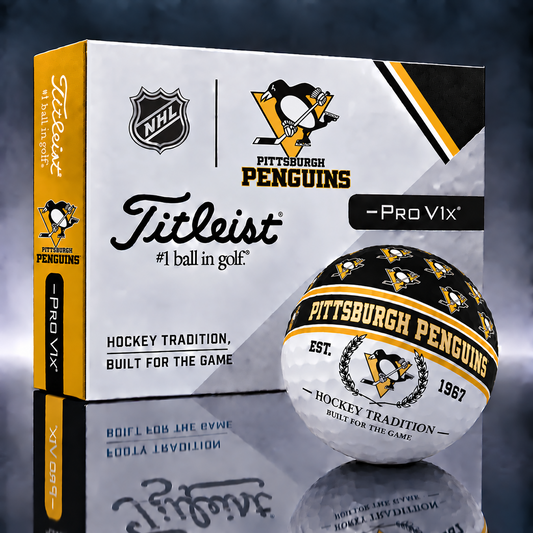 Titleist X Premium NHL x PIT PERSONALIZED GOLF BALL LIMITED EDITION  V5