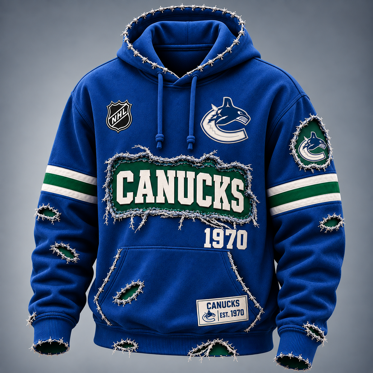 VAN x NHL Distressed Premium Hoodie