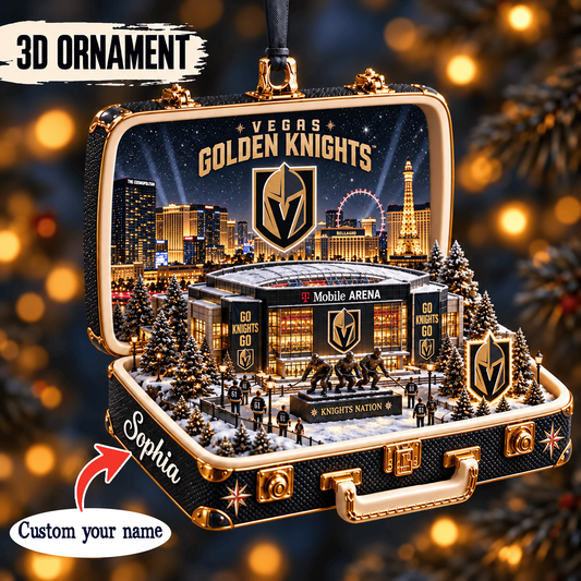 VGK x NHL Christmas KICKOFF Premium Personalized Acrylic Oranment