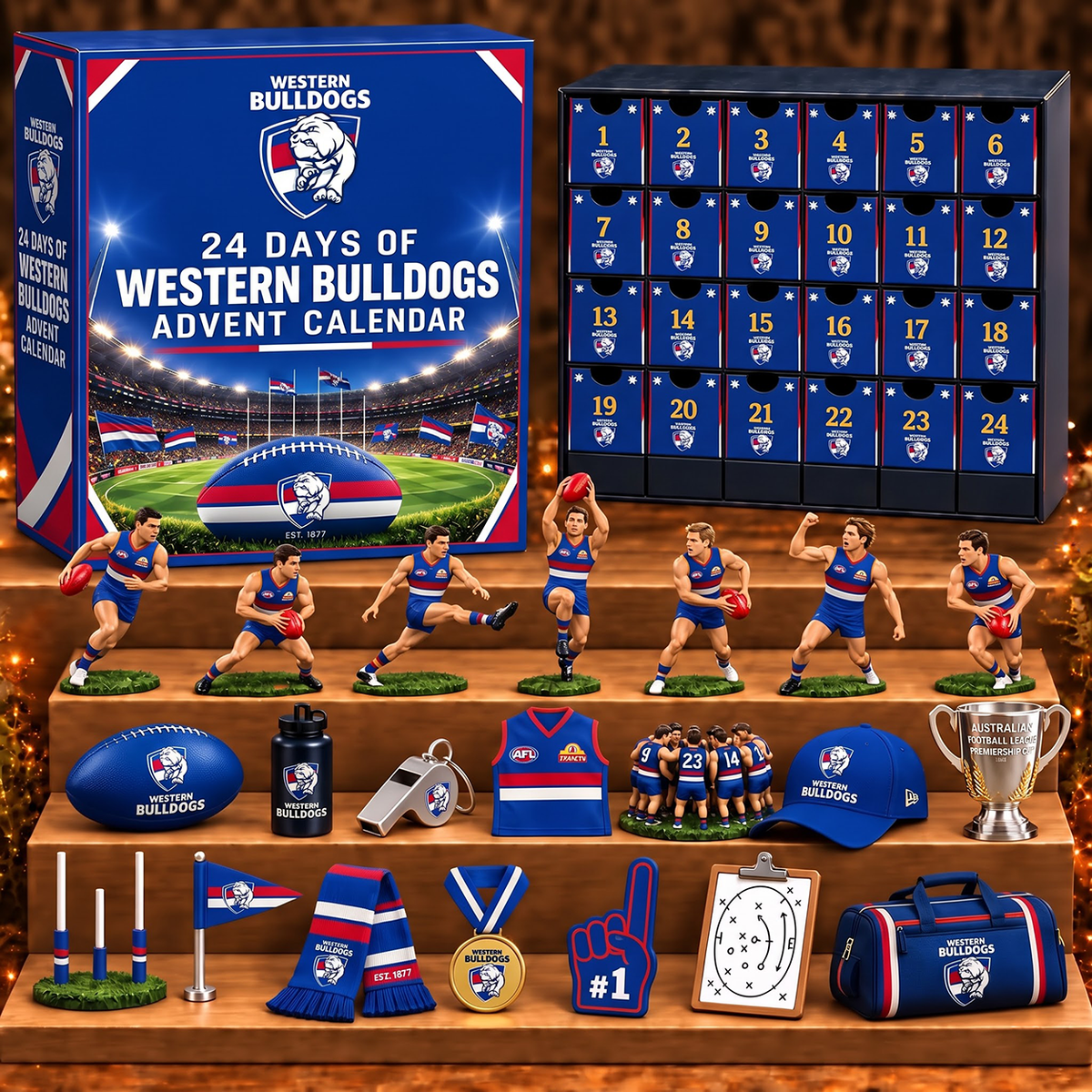 WB x AFL Personalized 24 Days Of Super Rugby Advent Calendar Blink Box