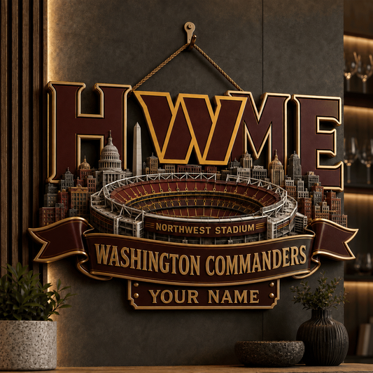 WC x NFL Metal Wall Art - Custom Name Football Gift