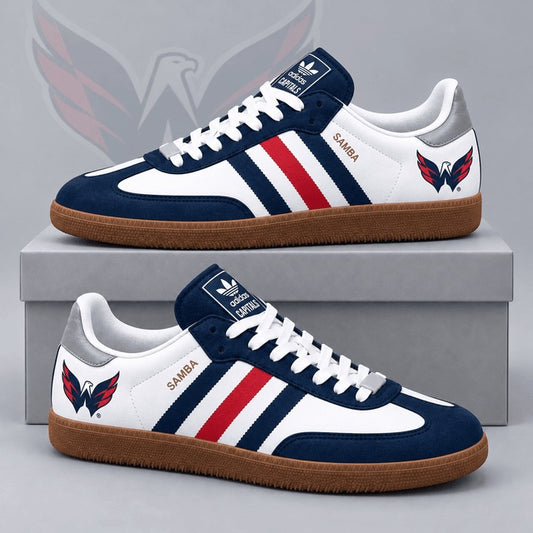 WC x NHL Retro Samba Low Top Sneakers Classic Three Stripe Hockey Fan Casual Shoes