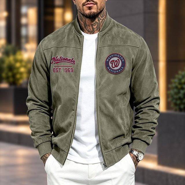 WN x MLB Suede Bomber Jacket