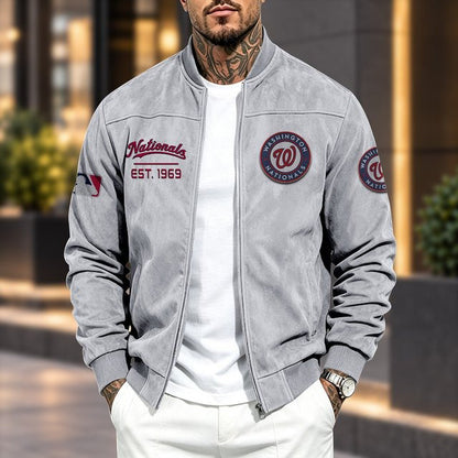 WN x MLB Suede Bomber Jacket