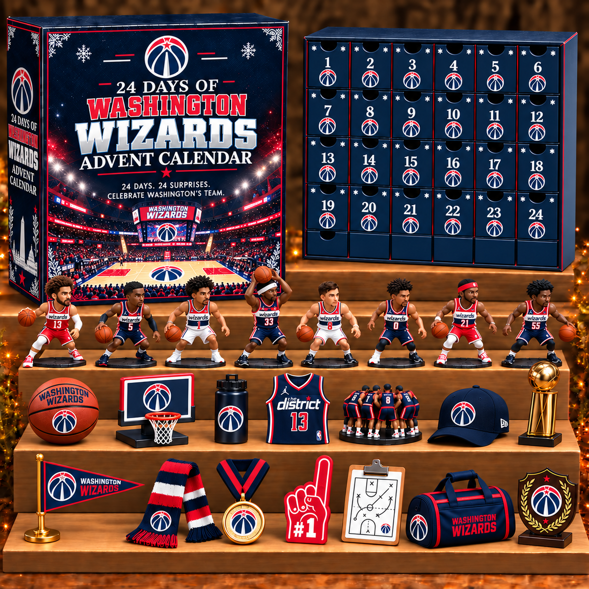 WW x NBA Personalized 24 Days Of Basketball Advent Calendar Blink Box